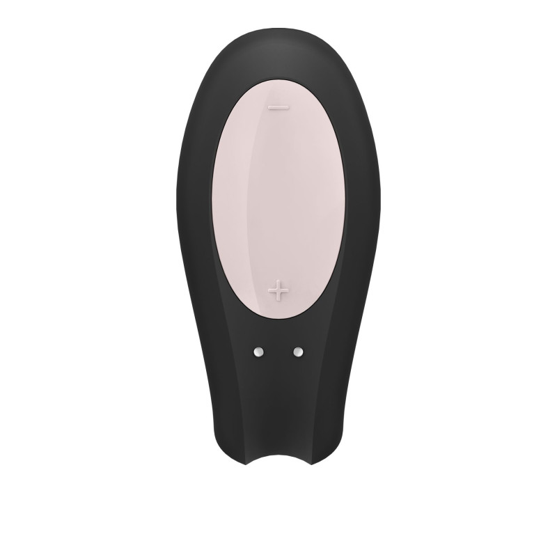 Смарт-вибратор для пар Satisfyer Double Joy Черный с широким клиторальным стимулятором Смарт-вибратор для пар Satisfyer Double Joy Черный с широким клиторальным стимулятором