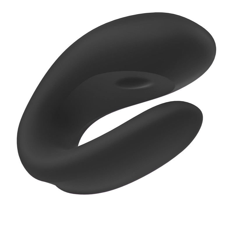 Смарт-вибратор для пар Satisfyer Double Joy Черный с широким клиторальным стимулятором Смарт-вибратор для пар Satisfyer Double Joy Черный с широким клиторальным стимулятором