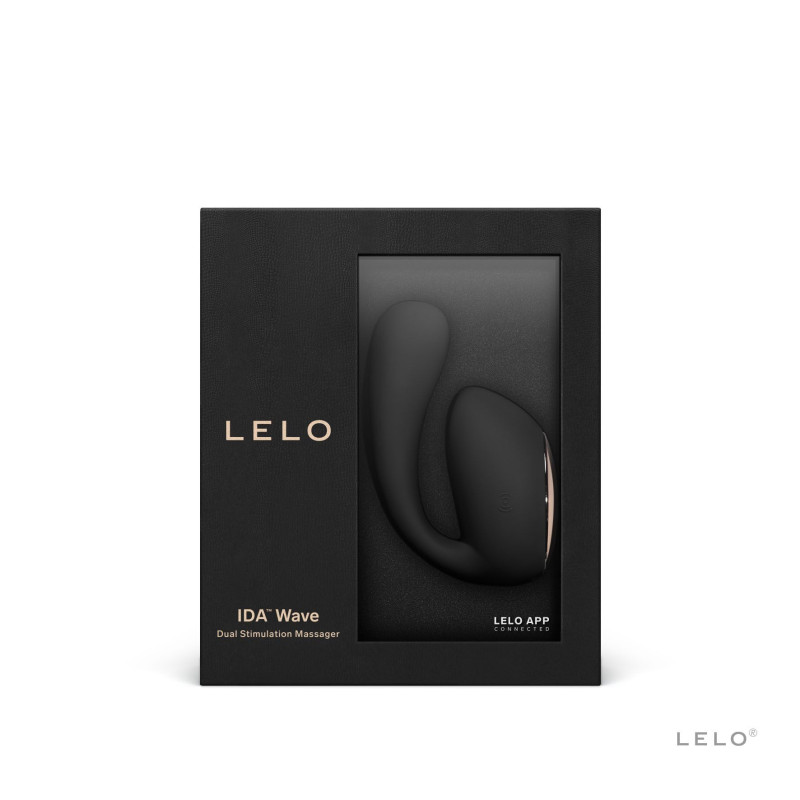 Смарт-вибратор LELO Ida Wave Black, вагинально-клиторальный, технология WaveMotion, 2 мотора Смарт-вибратор LELO Ida Wave Black, вагинально-клиторальный, технология WaveMotion, 2 мотора