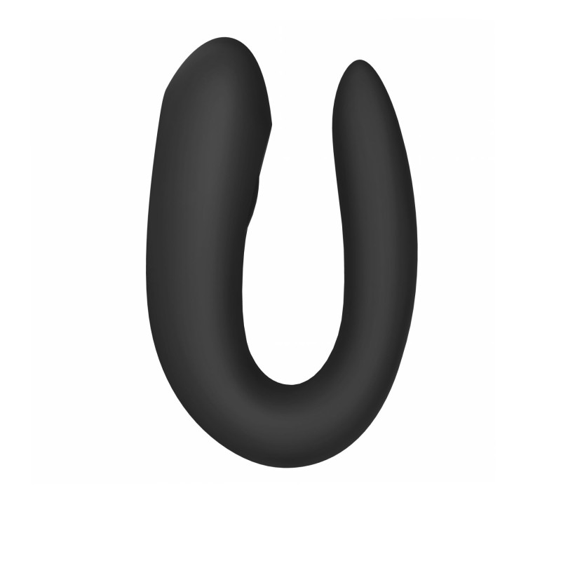 Смарт-вибратор для пар Satisfyer Double Joy Черный с широким клиторальным стимулятором Смарт-вибратор для пар Satisfyer Double Joy Черный с широким клиторальным стимулятором