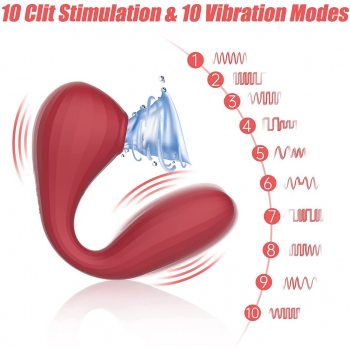 Вакуумный вагинально-клиторальный стимулятор Magic Motion Bobi Красный