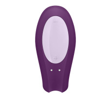 Смарт-вибратор для пар Satisfyer Double Joy Фиолетовый с широким клиторальным стимулятором