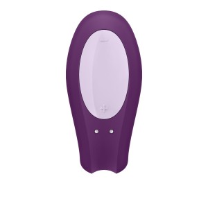 Смарт-вибратор для пар Satisfyer Double Joy Фиолетовый с широким клиторальным стимулятором