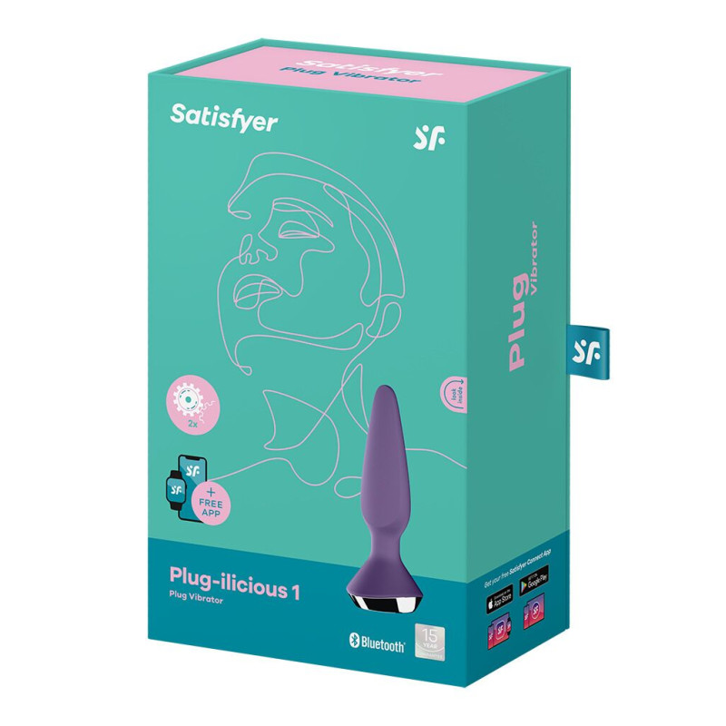 Анальна смарт-вібропробка Satisfyer Plug-ilicious 1 Фіолетова Анальна смарт-вібропробка Satisfyer Plug-ilicious 1 Фіолетова