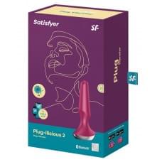 Анальная смарт-вибропробка Satisfyer Plug-ilicious 2 Бордовая
