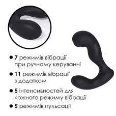 Смарт-массажер простаты с пульсацией на кончике головки Svakom Iker Черный