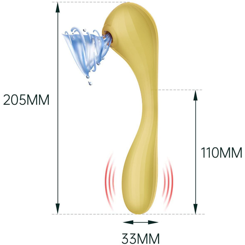 Вакуумный вагинально-клиторальный стимулятор Magic Motion Bobi Желтый Вакуумный вагинально-клиторальный стимулятор Magic Motion Bobi Желтый