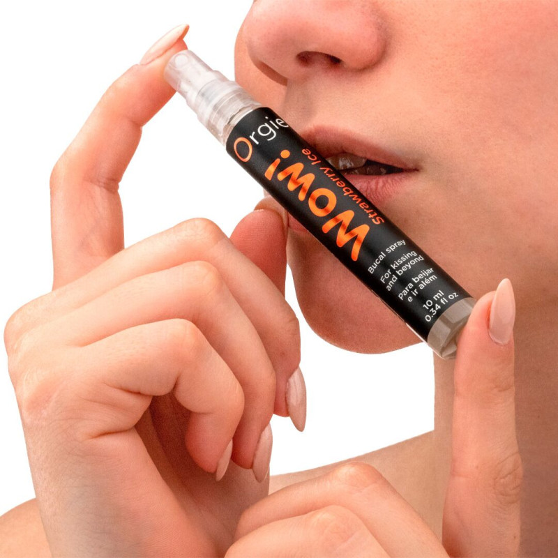 Спрей для орального секса Orgie – Wow! Strawberry Ice (10 мл) с охлаждающим эффектом