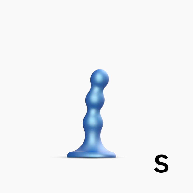 Насадка для страпона Strap-On-Me Dildo Plug Balls Blue Metallic S Насадка для страпона Strap-On-Me Dildo Plug Balls Blue Metallic S