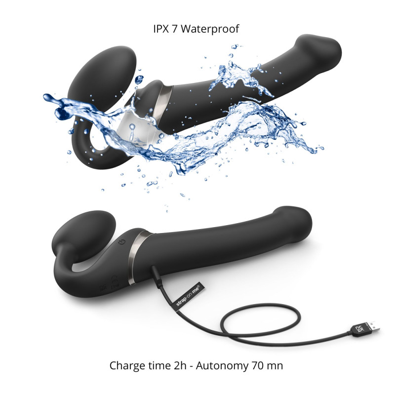 Безременный вибрострапон с вакуумной стимуляцией Strap-On-Me MULTI ORGASM Black S, регулируемый Безременный вибрострапон с вакуумной стимуляцией Strap-On-Me MULTI ORGASM Black S, регулируемый