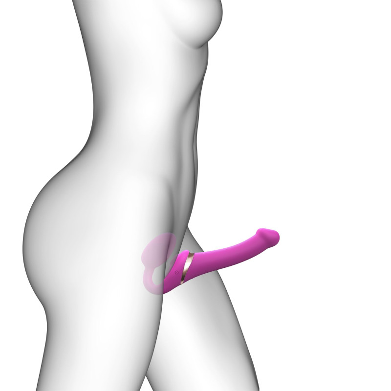 Безременный вибрострапон с вакуумной стимуляцией Strap-On-Me MULTI ORGASM Fuchsia M, регулируемый Безременный вибрострапон с вакуумной стимуляцией Strap-On-Me MULTI ORGASM Fuchsia M, регулируемый