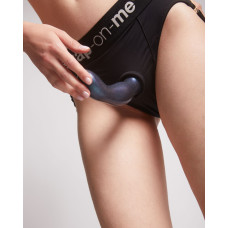 Дилдо Strap-On-Me DILDO PLUG SNAKY METALLIC BLUE, розмір M