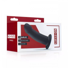 Насадка для страпона нереалистичная No-Parts Charlie, черная, 14.5 см