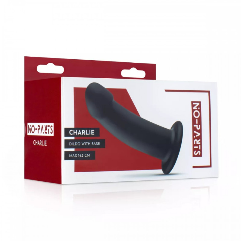 Насадка для страпону нереалістична No-Parts Charlie, чорна, 14.5 см Насадка для страпону нереалістична No-Parts Charlie, чорна, 14.5 см