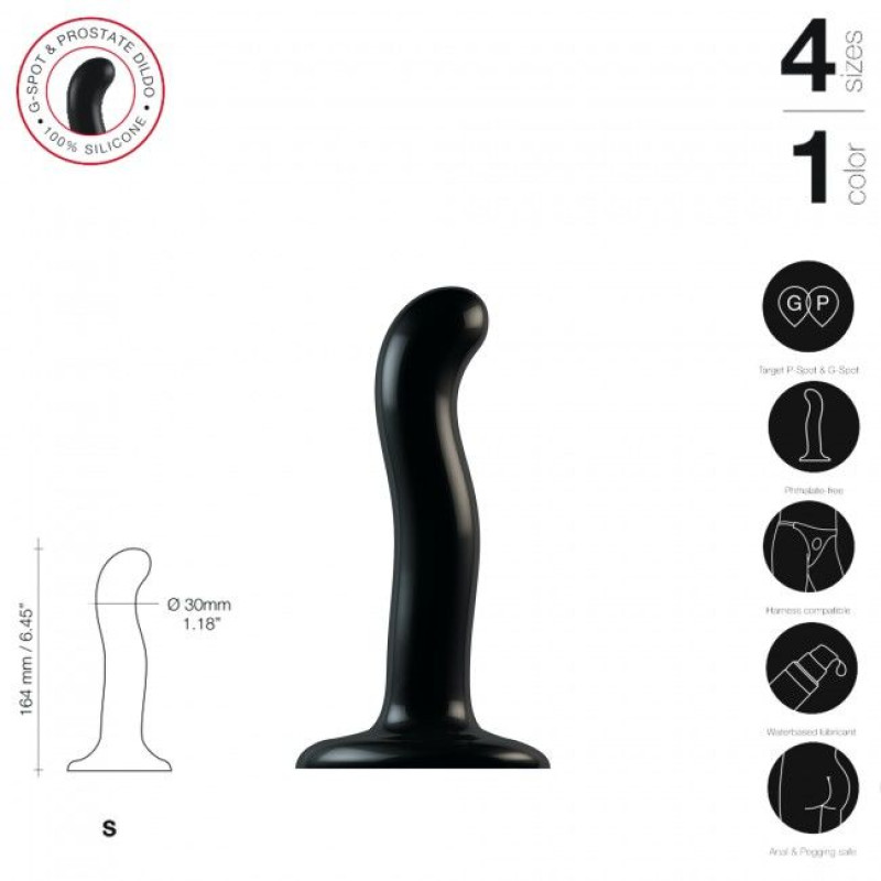 Насадка для страпона Strap-On-Me P&G-Spot Dildo, силикон, размер S Насадка для страпона Strap-On-Me P&G-Spot Dildo, силикон, размер S