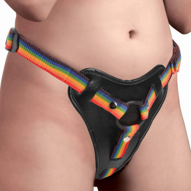 Трусики для страпону райдужні Strap U Take the Rainbow Universal Трусики для страпону райдужні Strap U Take the Rainbow Universal
