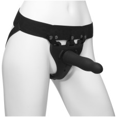 Страпон унисекс Doc Johnson Body Extensions – Be Aroused, вибрация, пульт управления, пустая насадка