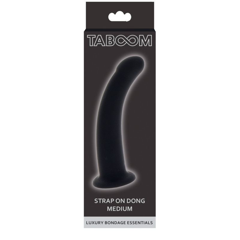 Фалоімітатор страпон Taboom Strap-On Dong Medium чорного кольору, 14 см х 3.3 см Фалоімітатор страпон Taboom Strap-On Dong Medium чорного кольору, 14 см х 3.3 см