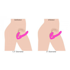 Страпон безремневый с вибрацией, накачкой и дистанционным пультом Strap U 10X Evoke розовый