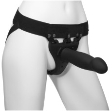 Страпон унисекс Doc Johnson Body Extensions – Be Risque, вибрация, пульт управления, пустая насадка