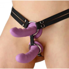 Трусики для страпона Strap U с двойным креплением черные, OS