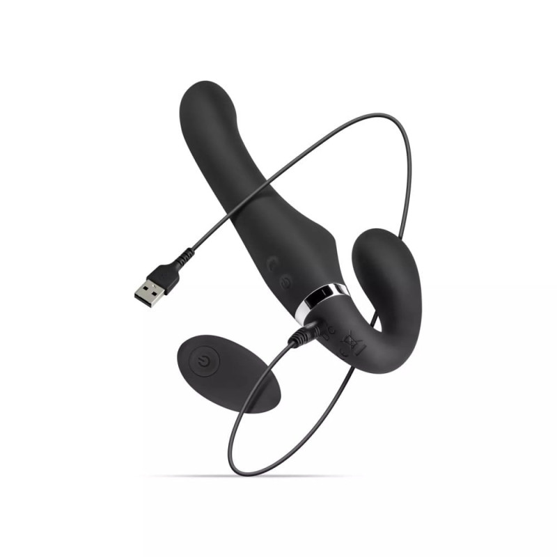 Страпон безременный с вибрацией, с дистанционным пультом No-Parts Avery, черный Страпон безременный с вибрацией, с дистанционным пультом No-Parts Avery, черный