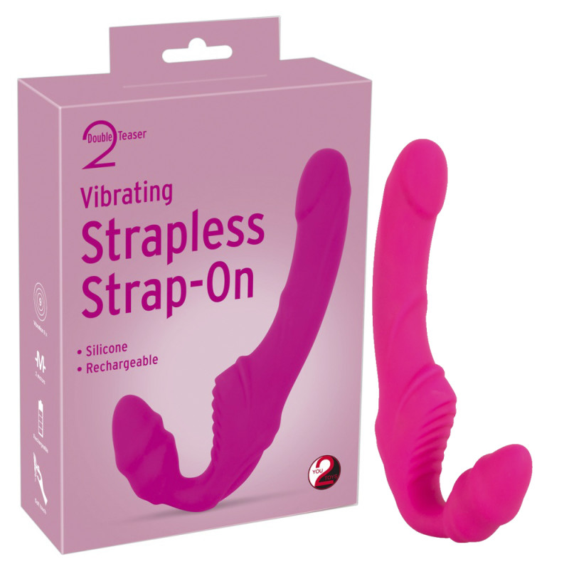 Женский страпон You2Toys Vibrating Strapless Strap-On Pink Женский страпон You2Toys Vibrating Strapless Strap-On Pink