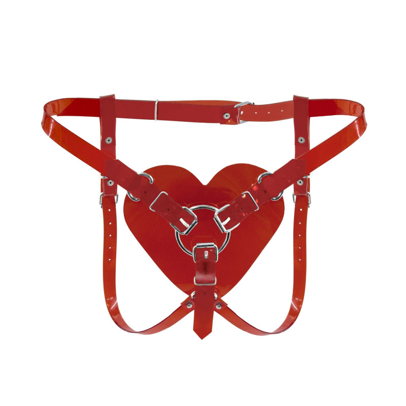 Трусики Сердце для страпона Feral Feelings - Hearts Strap-on Belt Red Трусики Сердце для страпона Feral Feelings - Hearts Strap-on Belt Red