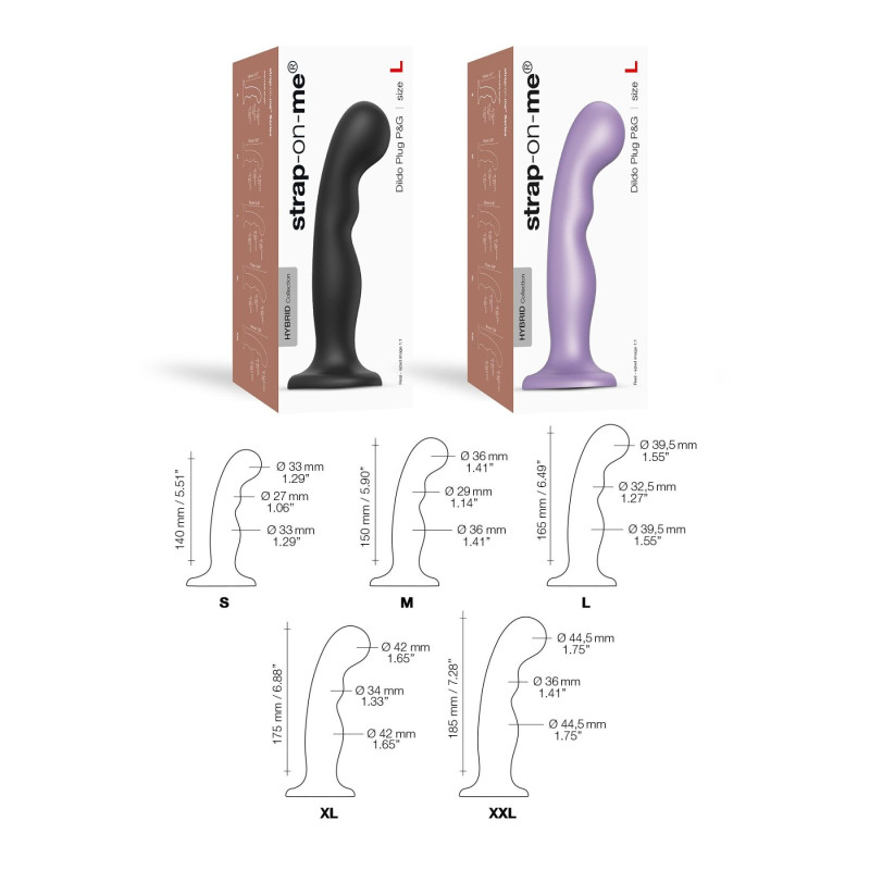 Насадка для страпона Strap-On-Me Dildo Plug P&G Lilas Metallic L Насадка для страпона Strap-On-Me Dildo Plug P&G Lilas Metallic L