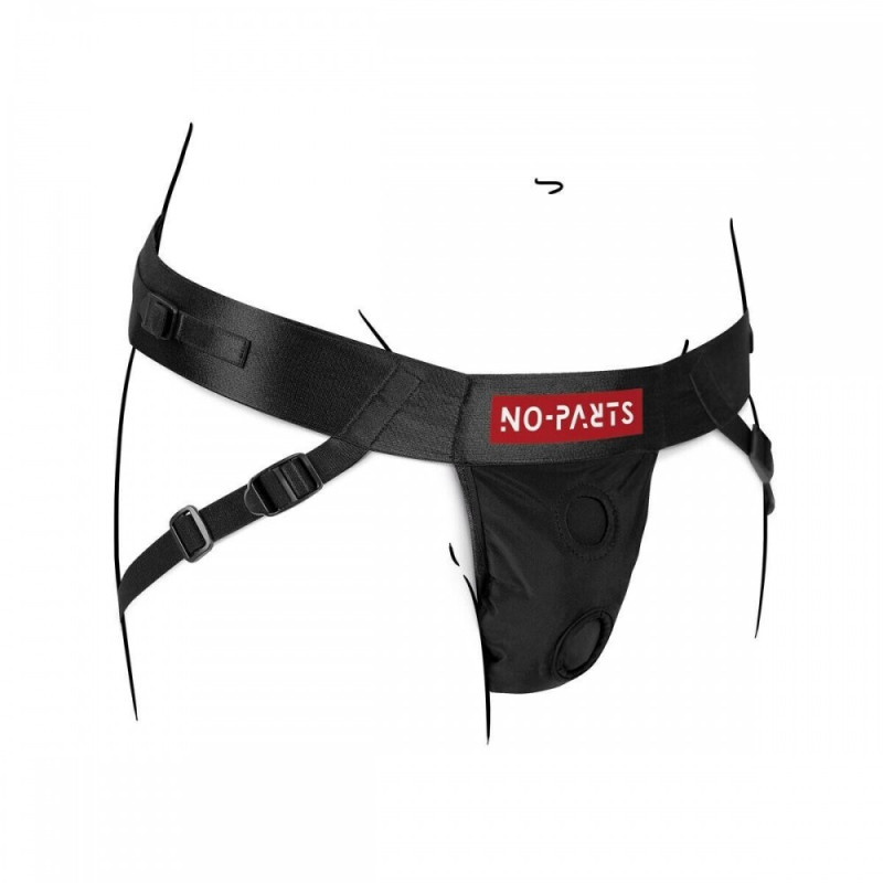 Труси для страпону з подвійним кріпленням No-Parts Taylor чорні, One Size Труси для страпону з подвійним кріпленням No-Parts Taylor чорні, One Size