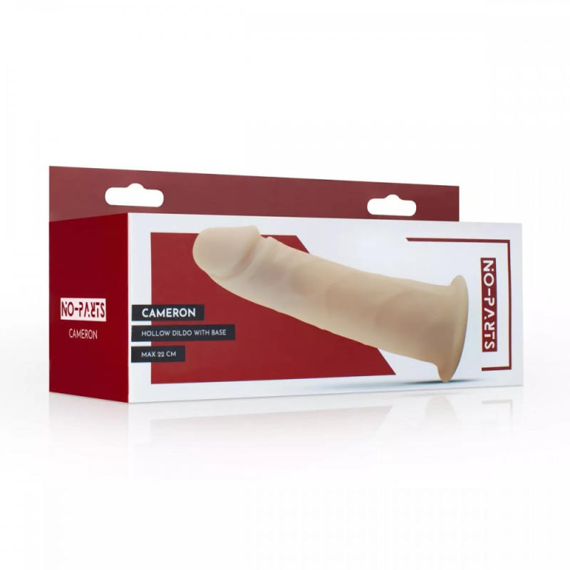 Насадка фаллопротез на страпон No-Parts Cameron, бежева, 22 см Насадка фаллопротез на страпон No-Parts Cameron, бежева, 22 см