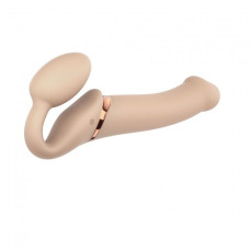 Безремневой страпон с вибрацией Strap-On-Me Vibrating Телесный L