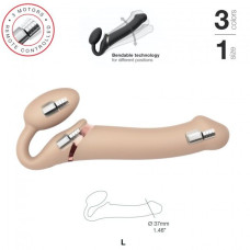 Безремневой страпон с вибрацией Strap-On-Me Vibrating Телесный L