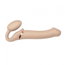 Безремневой страпон с вибрацией Strap-On-Me Vibrating Телесный L
