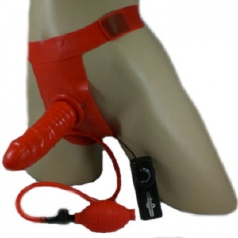 Страпон з вібратором Seven Creations Blimpy Inflatable Strap-On Penis 15Х4,5 см