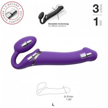 Безремневой страпон с вибрацией Strap-On-Me Vibrating Фиолетовый L