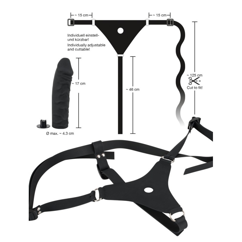 Жіночий Страпон You2Toys Silicone Strap-on Чорний Жіночий Страпон You2Toys Silicone Strap-on Чорний