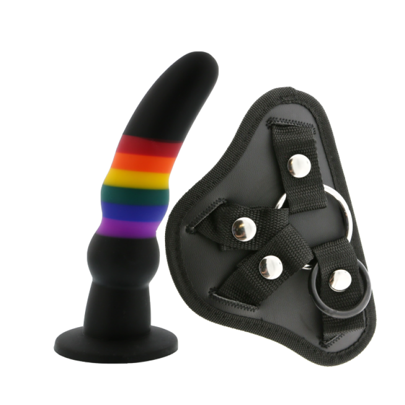 Страпон женский радужный Dreamtoys Colourful Love Strap On Solid Dildo Страпон женский радужный Dreamtoys Colourful Love Strap On Solid Dildo