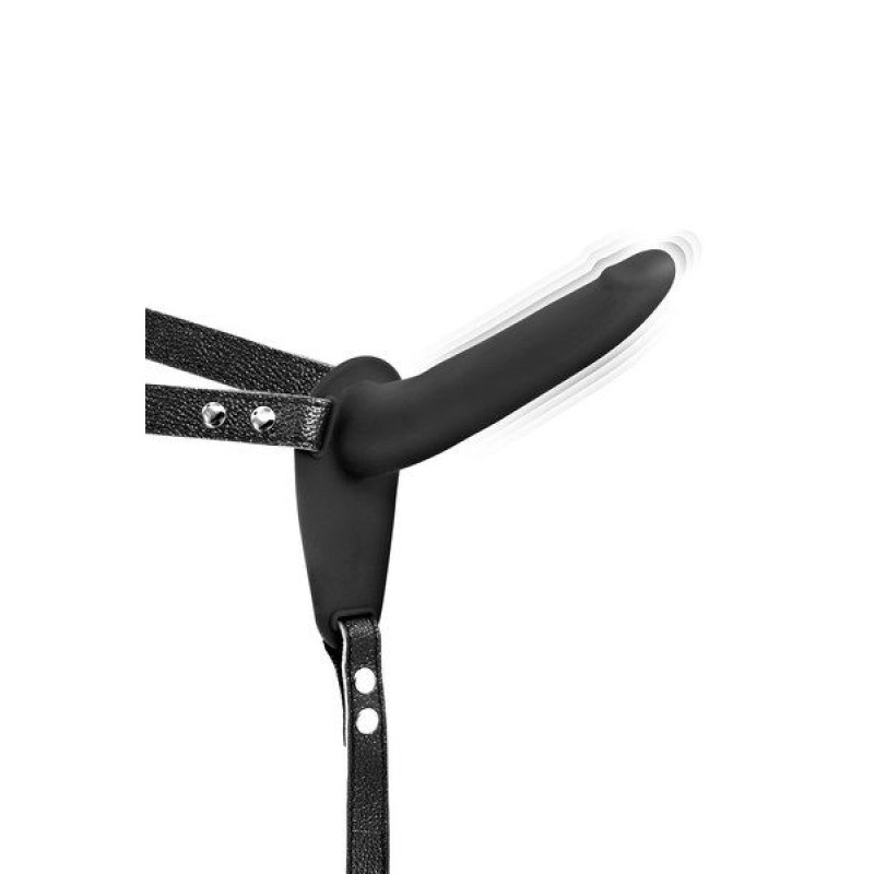 Страпон з вібрацією Fetish Tentation Vibrating Strap-On with Dildo Чорний Страпон з вібрацією Fetish Tentation Vibrating Strap-On with Dildo Чорний