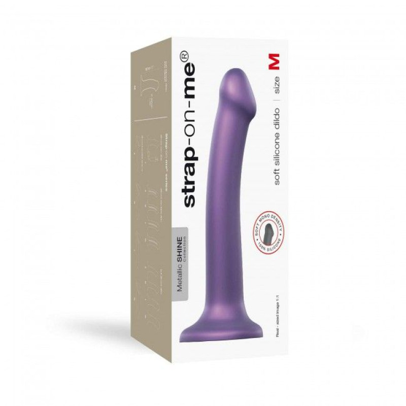 Насадка для страпона Strap-On-Me Mono Density Dildo Фиолетовая M Насадка для страпона Strap-On-Me Mono Density Dildo Фиолетовая M