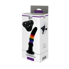 Страпон жіночий райдужний Dreamtoys Colourful Love Strap On Solid Dildo