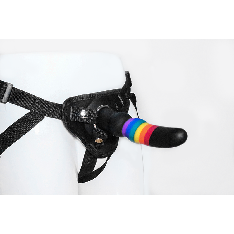 Страпон женский радужный Dreamtoys Colourful Love Strap On Solid Dildo Страпон женский радужный Dreamtoys Colourful Love Strap On Solid Dildo