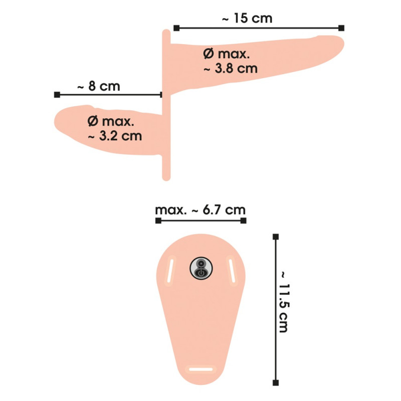 Страпон You2Toys Vibrating Double Strap-On Страпон You2Toys Vibrating Double Strap-On