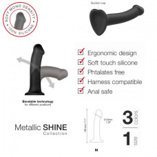 Насадка для страпона Strap-On-Me Mono Density Dildo Фиолетовая M