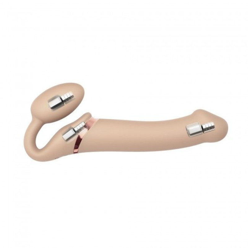 Безремневий страпон з вібрацією Strap-On-Me Vibrating Тілесний M Безремневий страпон з вібрацією Strap-On-Me Vibrating Тілесний M