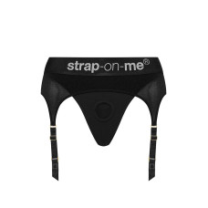 Трусы для страпона с подвязками для чулок Strap-On-Me REBEL HARNESS XL