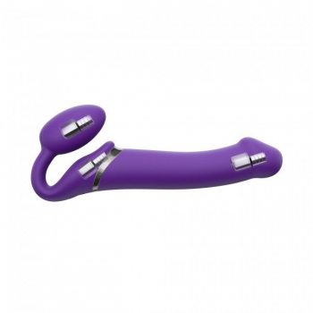 Безремневой страпон с вибрацией Strap-On-Me Vibrating Фиолетовый M