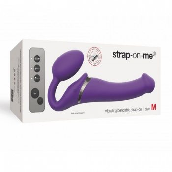 Безремневой страпон с вибрацией Strap-On-Me Vibrating Фиолетовый M