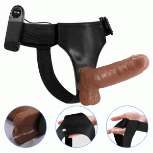 Страпон LyBaile Ultra Vibrating Realdeal Penis Strap On 6.2