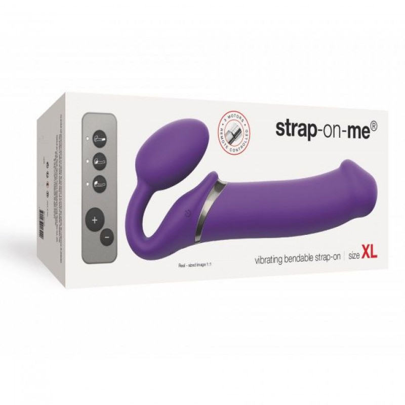 Безремневий страпон з вібрацією Strap-On-Me Vibrating Фіолетовий XL Безремневий страпон з вібрацією Strap-On-Me Vibrating Фіолетовий XL